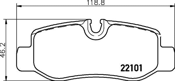 brembo BLACK PAD MERCEDES BENZ W447 447811/447811C 2015/10〜 リア左右セット P50 126