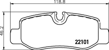 brembo BLACK PAD MERCEDES BENZ W447 447813 2018/10〜 リア左右セット P50 126