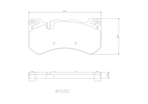 brembo CERAMIC PAD MERCEDES BENZ SL R231 231479 2012/03〜 フロント左右セット P50 127N