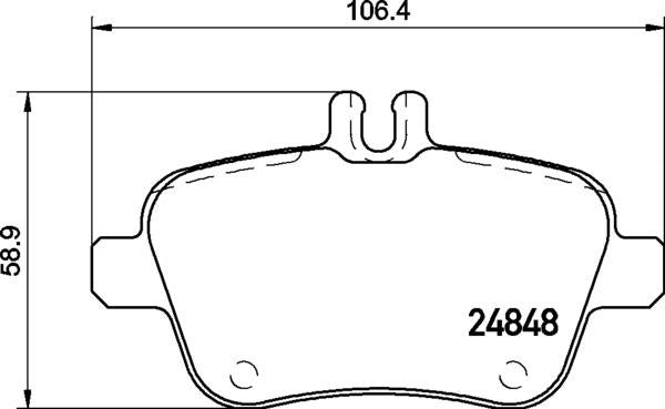 brembo BLACK PAD MERCEDES BENZ CLAクラス W117 117342 2013/07〜2019/10 リア左右セット P50 140