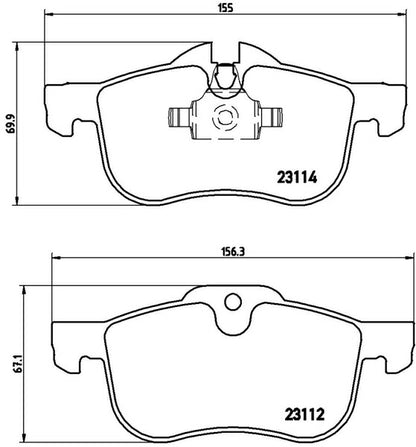 brembo BLACK PAD MG ZT-T RJ25T 2003/07〜 フロント左右セット P52 017