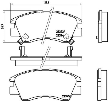 brembo BLACK PAD ミツビシ デリカスターワゴン P25W 1986/04〜1999/08 フロント左右セット P54 008