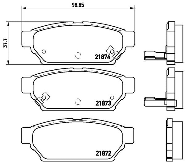 brembo BLACK PAD ミツビシ ミラージュアスティ CA4A 1991/10〜1995/10 リア左右セット P54 016