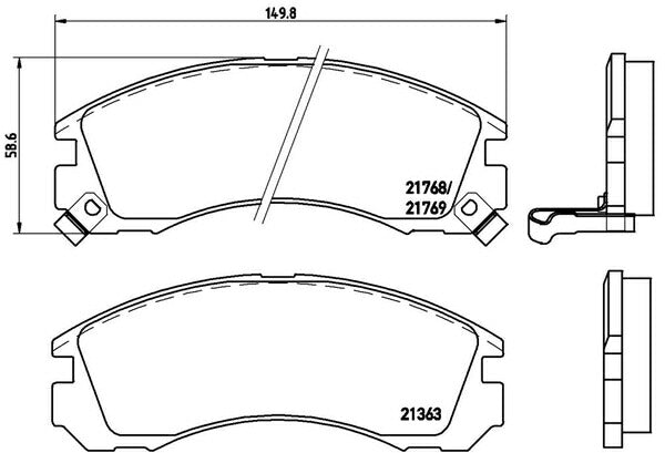 brembo BLACK PAD ミツビシ FTO DE3A 1997/10〜2000/08 フロント左右セット P54 017