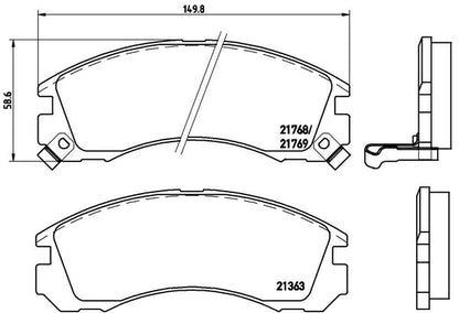 brembo BLACK PAD ミツビシ FTO DE3A 1997/10〜2000/08 フロント左右セット P54 017