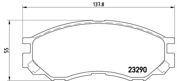 brembo BLACK PAD ミツビシ デリカカーゴ PA3V/PA5V/PB5V 1994/03〜2007/01 フロント左右セット P54 020