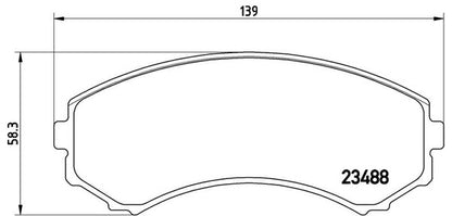 brembo BLACK PAD ミツビシ プラウディア S32A/S33A/S43A 1999/04〜2001/05 フロント左右セット P54 029
