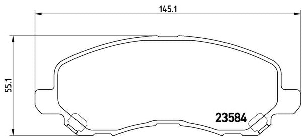 brembo BLACK PAD JEEP コンパス MK49/MK4924 2012/03〜 フロント左右セット P54 030