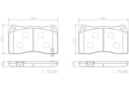 brembo CERAMIC PAD ミツビシ ランサーエボリューションX CZ4A 2007/10〜 フロント左右セット P54 039N