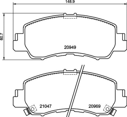 brembo BLACK PAD ミツビシ デリカD：5 CV1W 2019/01〜 フロント左右セット P54 061