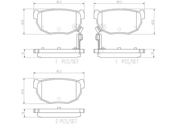 brembo CERAMIC PAD ニッサン フェアレディZ Z31/GZ31/PZ31/PGZ31 1986/10〜1989/07 リア左右セット P56 010N