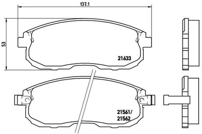 brembo BLACK PAD ニッサン プリメーラ/プリメーラカミノ QP12/TP12/RP12 2001/01〜2005/12 フロント左右セット P56 021
