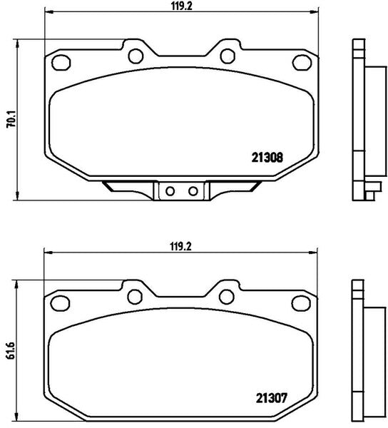 brembo BLACK PAD スバル レガシィB4 BE5 2002/11〜2003/04 フロント左右セット P56 025