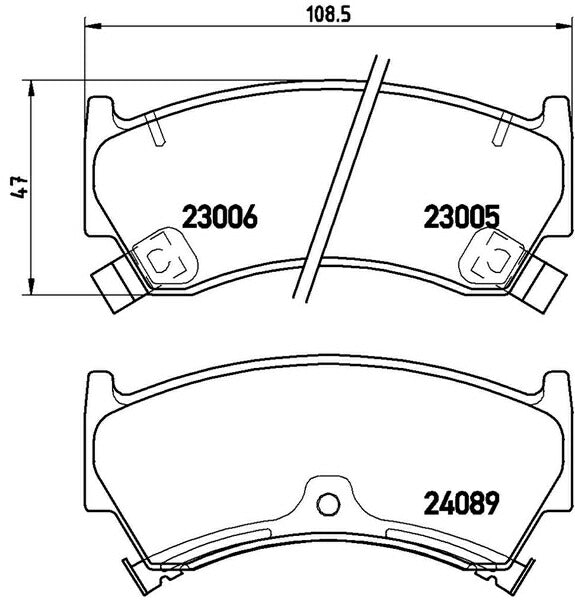 brembo BLACK PAD ニッサン ルキノ FB14 1997/08〜1999/04 フロント左右セット P56 026