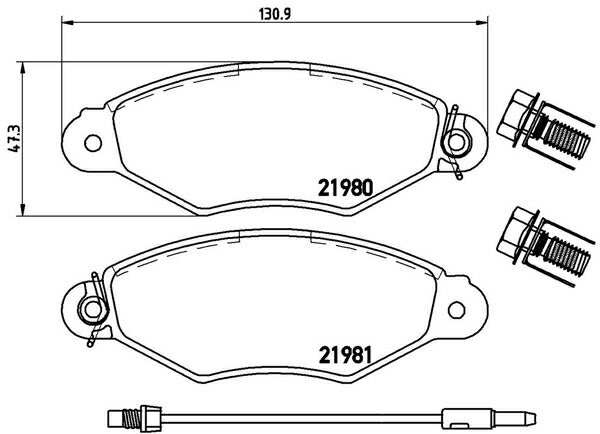 brembo BLACK PAD RENAULT カングー KCK4M/KCK7J 2002/03〜2009/08 フロント左右セット P56 038