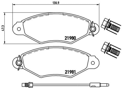 brembo BLACK PAD RENAULT カングー KCK4M/KCK7J 2002/03〜2009/08 フロント左右セット P56 038