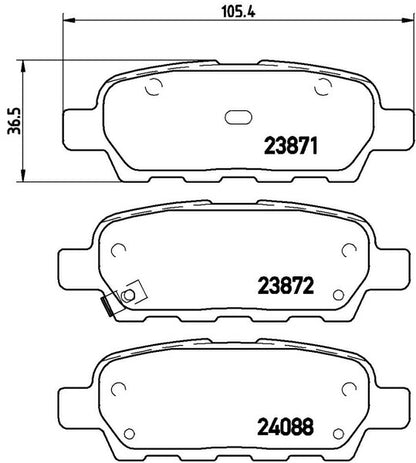 brembo BLACK PAD ニッサン エクストレイル HT32/HNT32 2017/06〜 リア左右セット P56 046