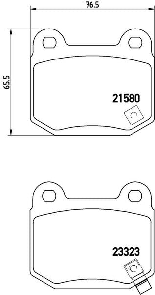 brembo BLACK PAD スバル エクシーガ YA5 2012/06〜 リア左右セット P56 048