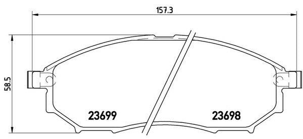 brembo BLACK PAD ニッサン シーマハイブリッド HGY51 2012/05〜 フロント左右セット P56 058
