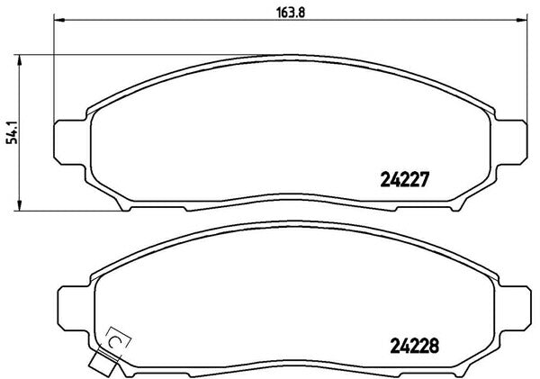 brembo BLACK PAD スズキ ランディ SC26/SNC26/SHC26 2010/12〜 フロント左右セット P56 059