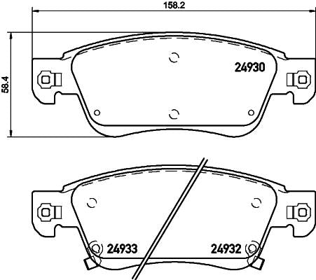 brembo BLACK PAD ニッサン スカイライン V36 2007/11〜2014/02 フロント左右セット P56 080
