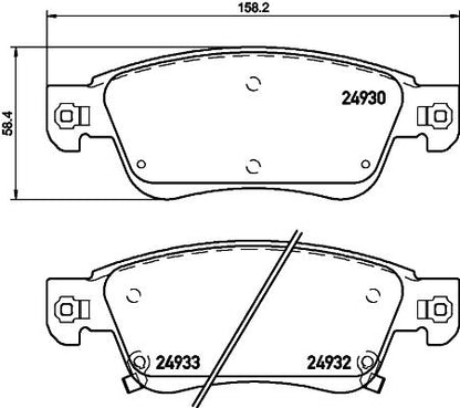 brembo BLACK PAD ニッサン スカイライン V36 2007/11〜2014/02 フロント左右セット P56 080