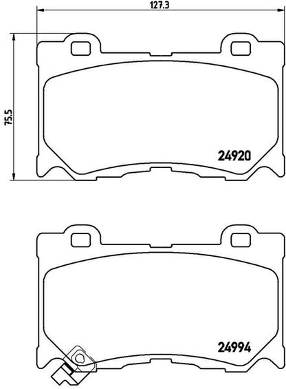 brembo BLACK PAD ニッサン フェアレディZ Z34/HZ34 2008/12〜 フロント左右セット P56 089