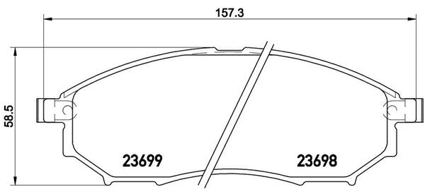 brembo BLACK PAD ニッサン スカイラインクロスオーバー J50/NJ50 2009/07〜 フロント左右セット P56 094
