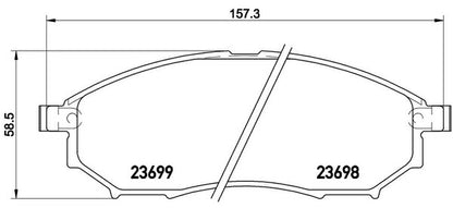 brembo BLACK PAD ニッサン スカイラインクロスオーバー J50/NJ50 2009/07〜 フロント左右セット P56 094
