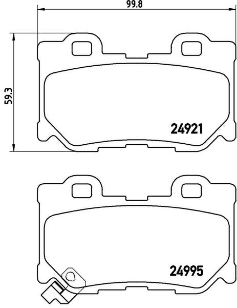 brembo BLACK PAD ニッサン フェアレディZ Z34/HZ34 2008/12〜 リア左右セット P56 095