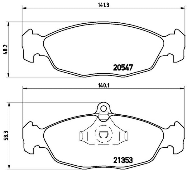 brembo BLACK PAD JAGUAR XJR JLFB/J15MA/J15MB 1997/10〜2003/04 リア左右セット P59 011