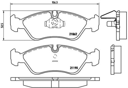 brembo BLACK PAD OPEL オメガA XB240 1988/09〜1992/11 フロント左右セット P59 017