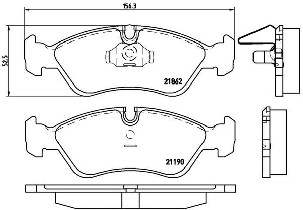 brembo BLACK PAD OPEL ベクトラA XC200 1990〜1996 フロント左右セット P59 017