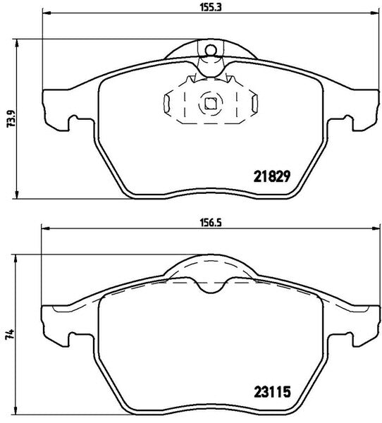 brembo BLACK PAD OPEL カリブラ XE20TF 1991〜1997 フロント左右セット P59 022