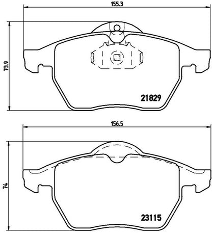 brembo BLACK PAD OPEL カリブラ XE20TF 1991〜1997 フロント左右セット P59 022