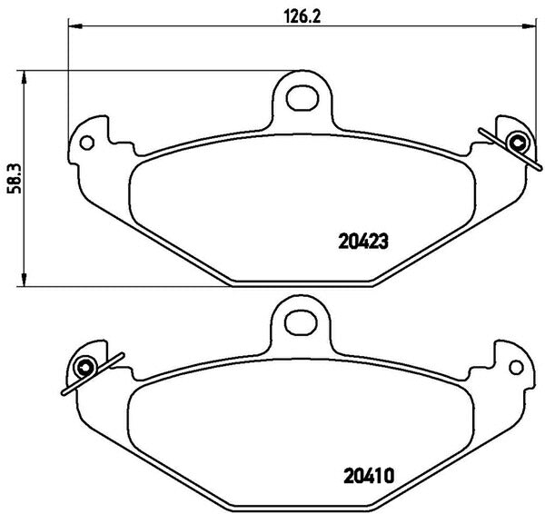 brembo BLACK PAD LOTUS エキシージ 2007〜2013 リア左右セット P59 026