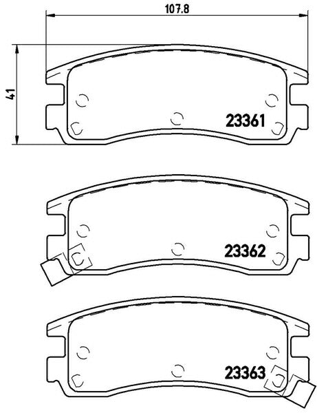 brembo BLACK PAD CADILLAC ドゥビル AK64K 1999/11〜 リア左右セット P59 027