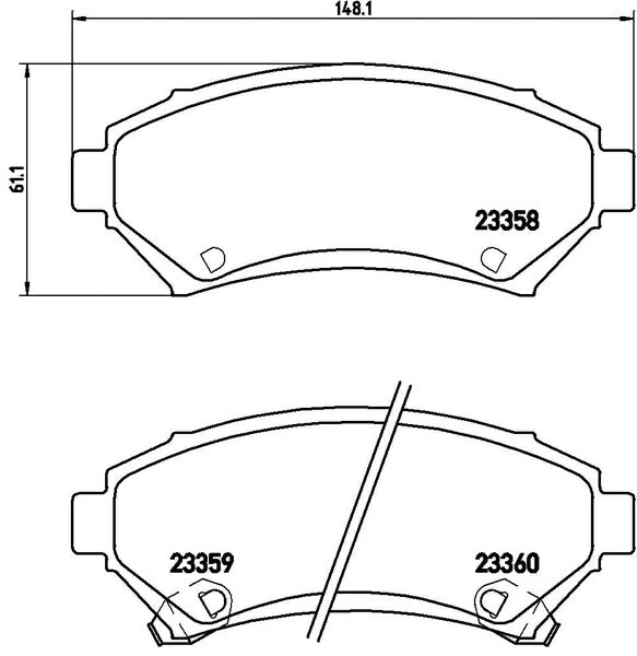 brembo BLACK PAD CADILLAC ドゥビル AK64K 1999/11〜 フロント左右セット P59 028