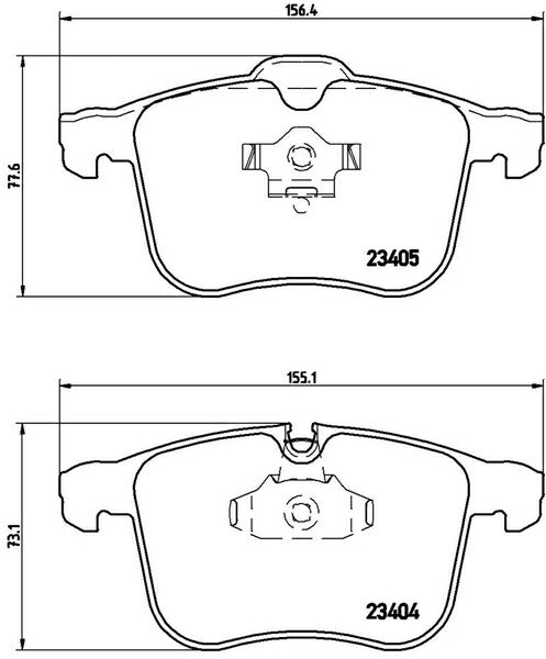 brembo BLACK PAD OPEL ベクトラC Z02Z32/Z02Z32L 2002/07〜 フロント左右セット P59 046