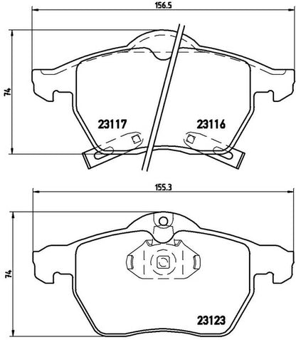 brembo BLACK PAD SAAB 9-3 DB204/DB205/DB234/DB235 1998〜2003 フロント左右セット P59 048
