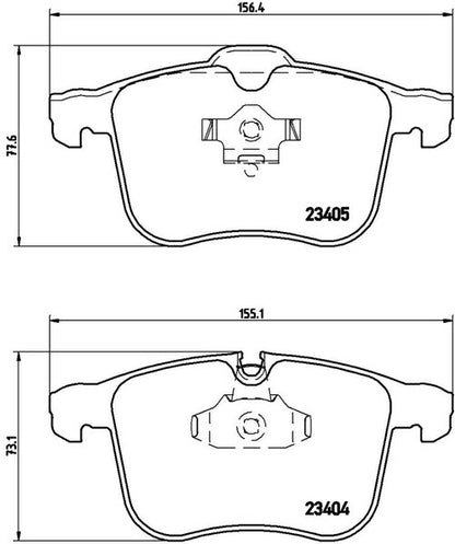 brembo BLACK PAD OPEL シグナム Z02Z32L 2003/12〜 フロント左右セット P59 049