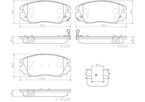 brembo CERAMIC PAD SAAB 9-5 GA20 2011/03〜 フロント左右セット P59 054N