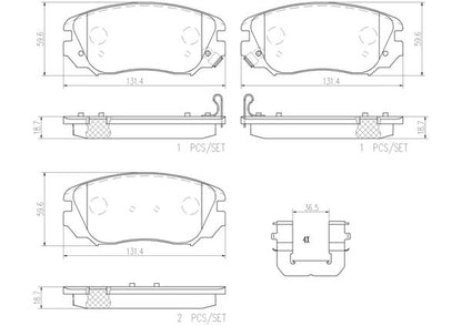 brembo CERAMIC PAD SAAB 9-5 GA20 2011/03〜 フロント左右セット P59 054N