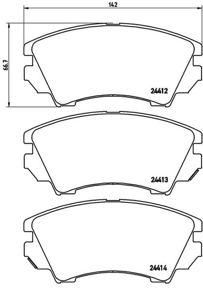 brembo BLACK PAD SAAB 9-5 GA20 2011/03〜 フロント左右セット P59 055