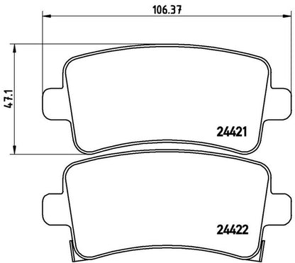 brembo BLACK PAD SAAB 9-5 GA20 2011/03〜 リア左右セット P59 059