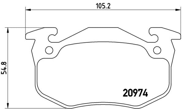 brembo BLACK PAD PEUGEOT 205 20DK/20DKC 1987〜1994 リア左右セット P61 032