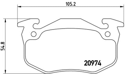 brembo BLACK PAD PEUGEOT 206 T1S16/T1RFN 1999/07〜2007/03 リア左右セット P61 032