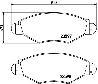 brembo BLACK PAD PEUGEOT 206 T16XS/T16XT/T16L4/T16RG/T1NFU 2001/02〜2007/03 フロント左右セット P61 063