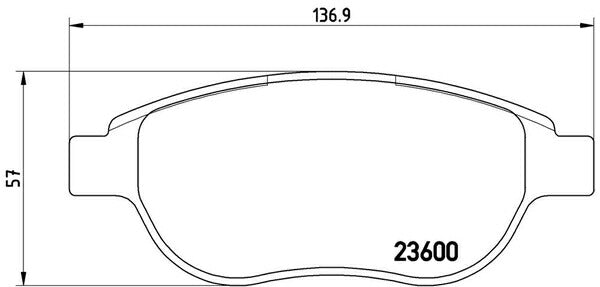 brembo BLACK PAD PEUGEOT 307 T5NFU 2003/12〜2006/08 フロント左右セット P61 068