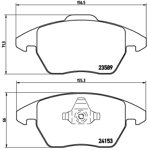 brembo BLACK PAD PEUGEOT 307 T5RFK 2001/10〜2008/06 フロント左右セット P61 076
